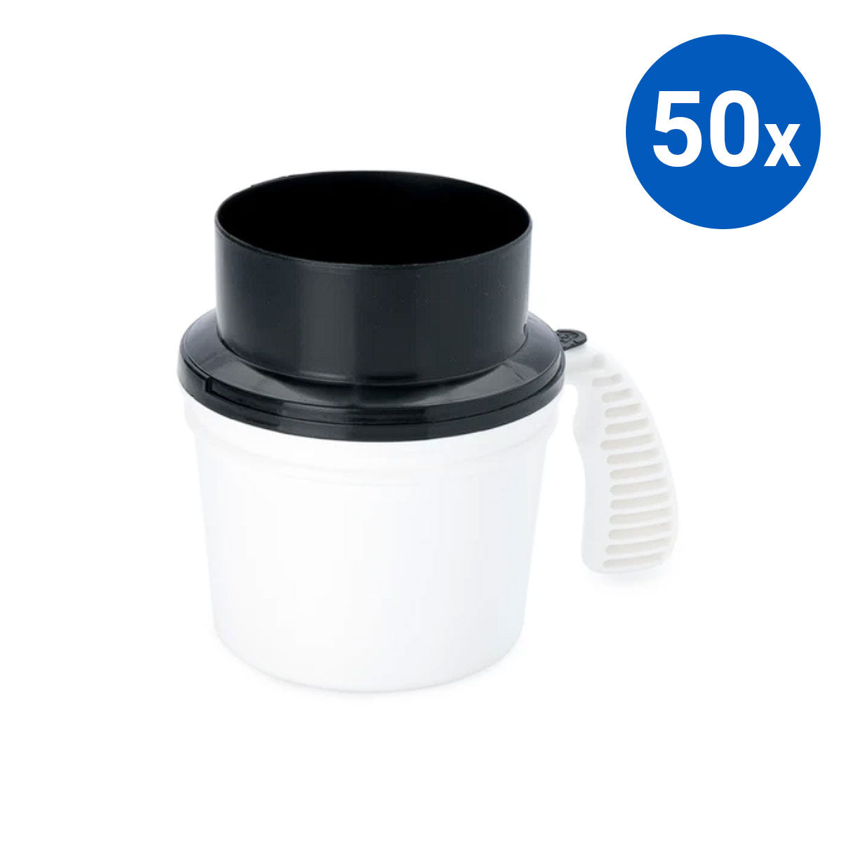 50x Collection Container Base and Quick Drop Lid - Black