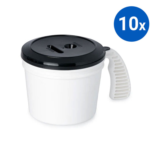 10x Collection Container Base and Standard Lid - Black