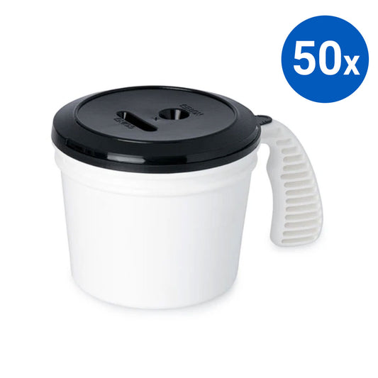 50x Collection Container Base and Standard Lid - Black