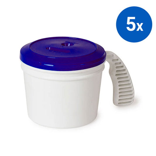 5x Collection Container Base and Standard Lid - Purple